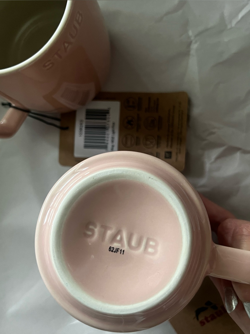 Set of 2 Staub Ceramic Coffee Tea Mug 475 mL/16 oz light pink *New With Tag* - Picture 5 of 6